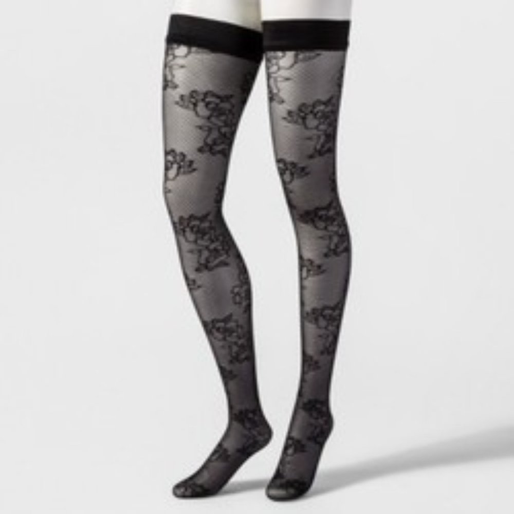 A New Day - Women's Floral Thigh Highs